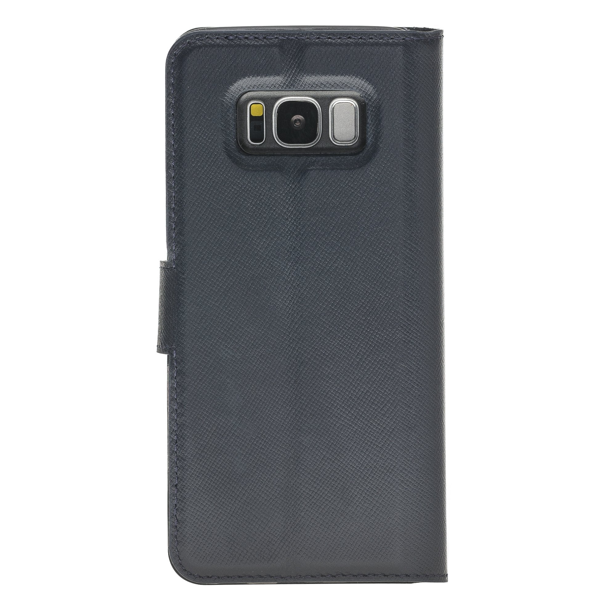 Magnetische abnehmbare Leder Geldbörse für Samsung S8 Plus - Saffiano Navy Blue