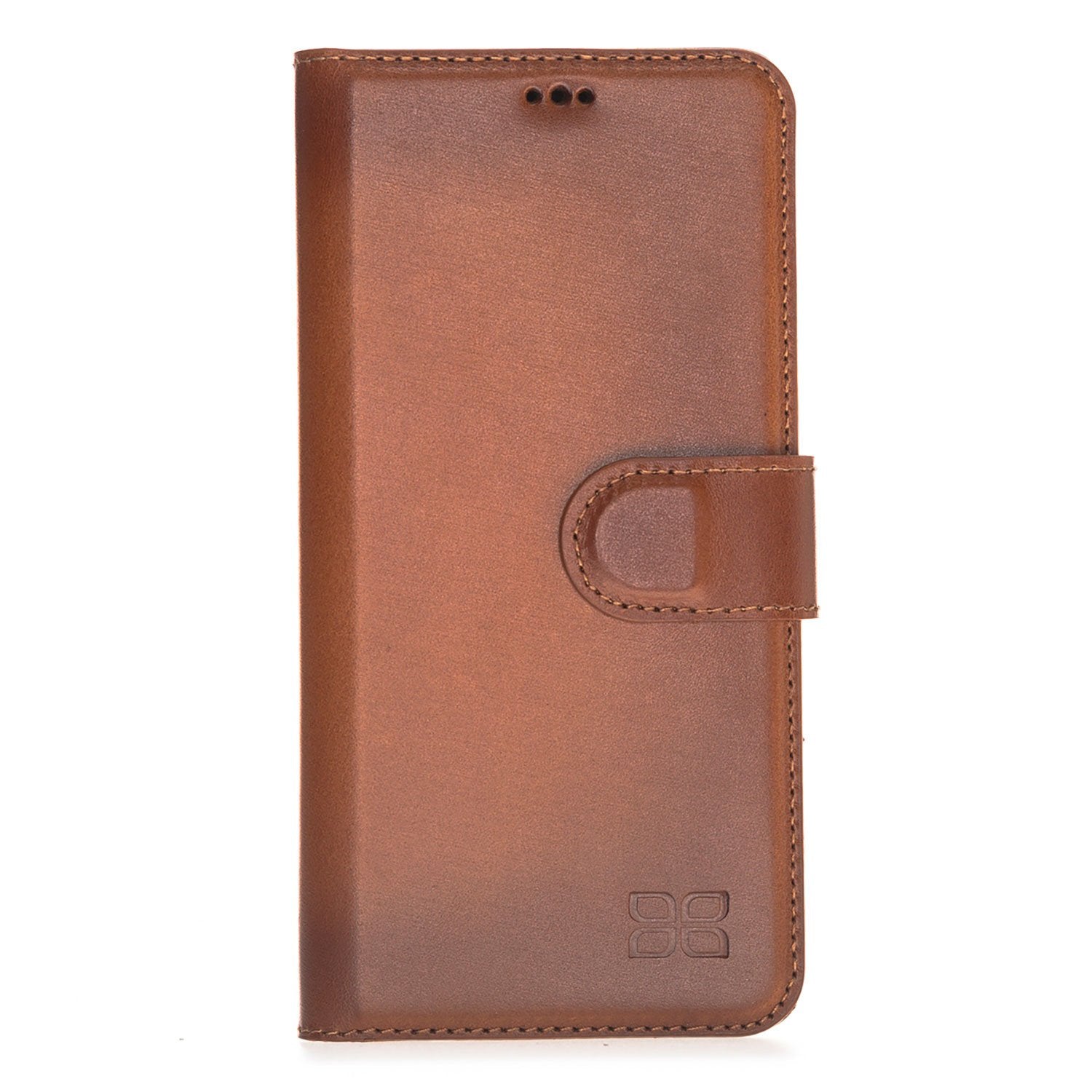Magnetische abnehmbare Leder Geldbörse für Samsung Galaxy S10 Plus - Rostig Bräune mit Effekt