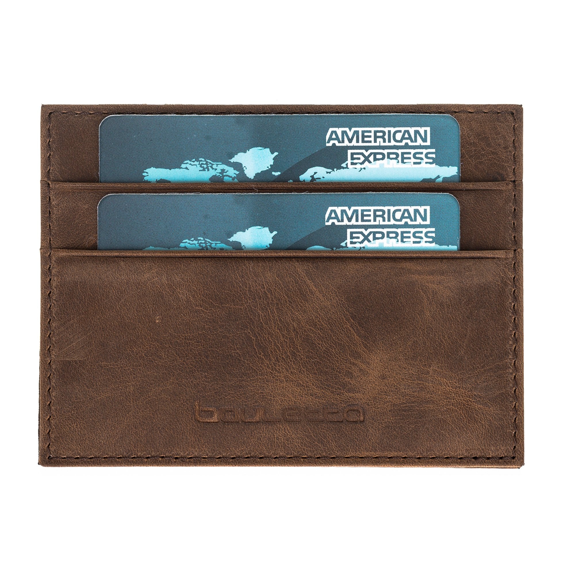 Antik Kaffe Braun Portemonnaie, Vintage Card Holder