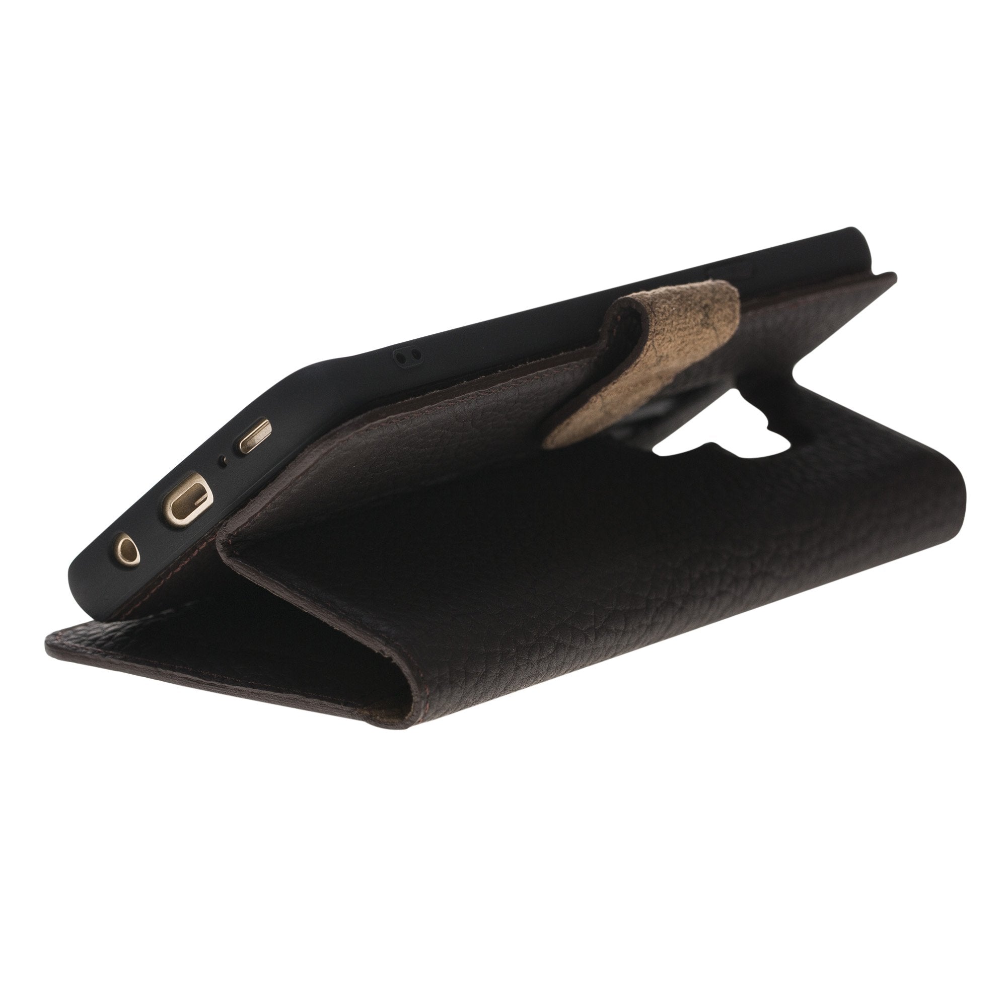 Magnetische abnehmbare Leder Geldbörse für Samsung Galaxy S9 Plus - Braun