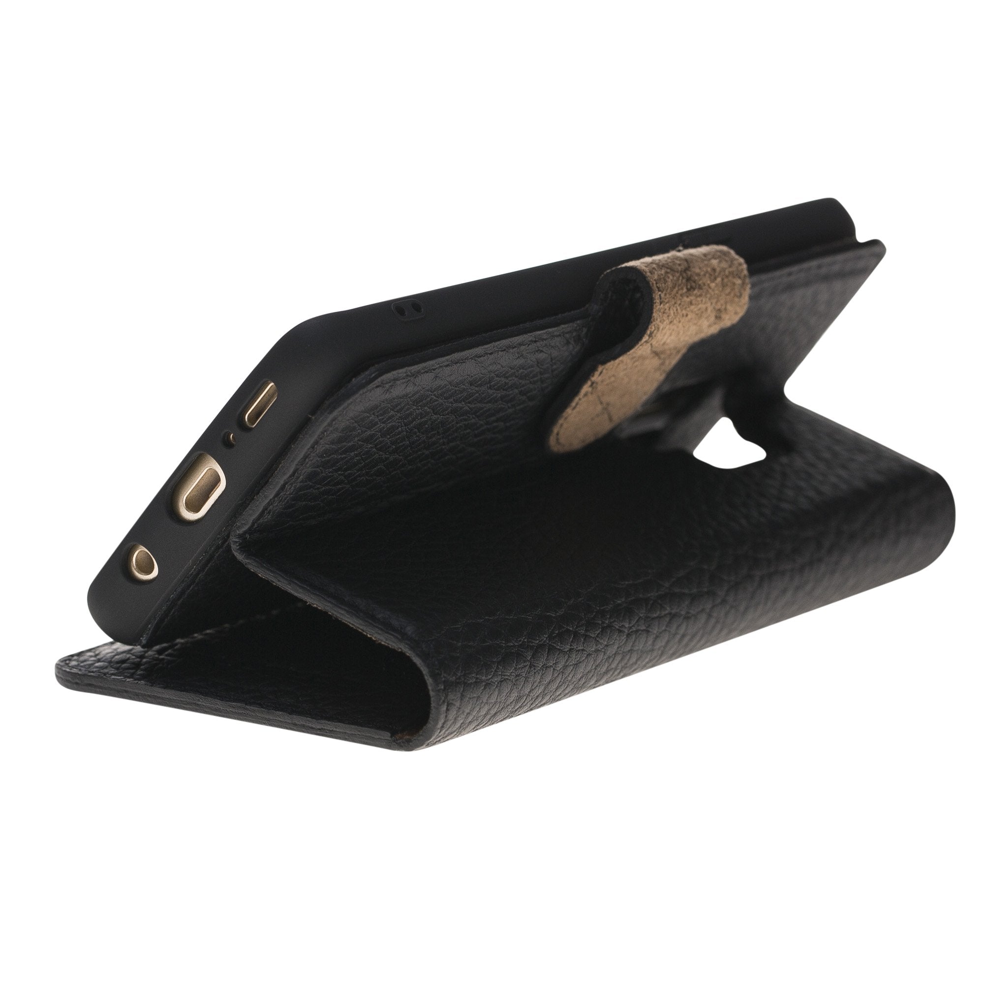 Magnetische abnehmbare Leder Geldbörse für Samsung Galaxy S9 - Schwarz