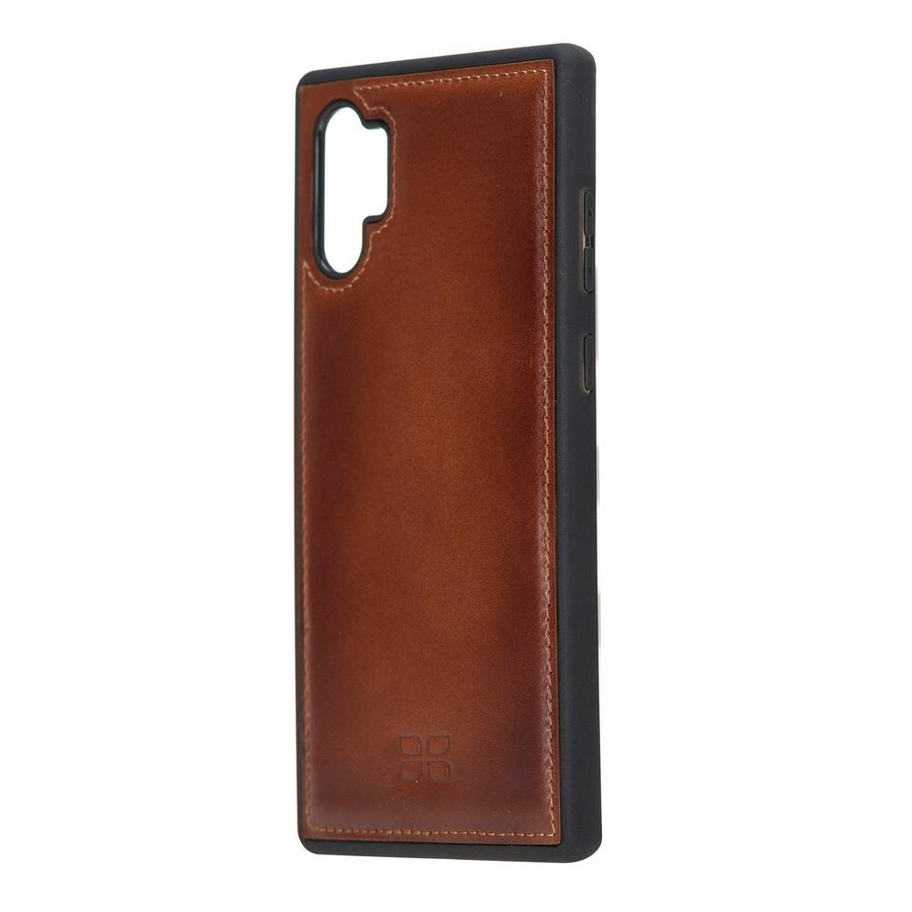 Bouletta Flex Cover Back Echt Leder Case für Samsung Note 10 Plus - Rustic Tan mit Effekt