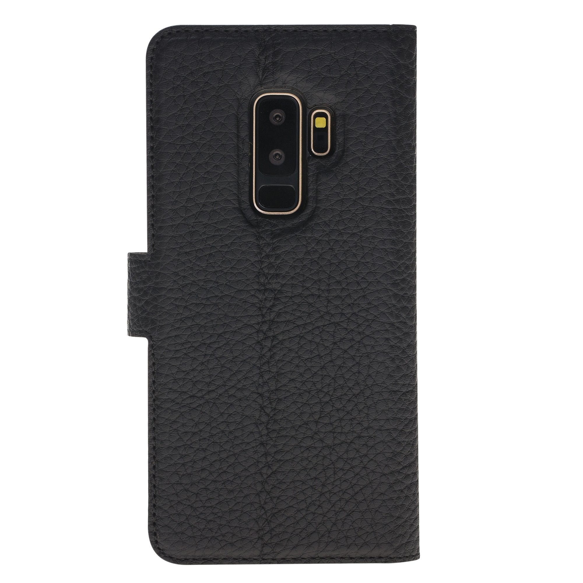 Magnetische abnehmbare Leder Geldbörse für Samsung Galaxy S9 Plus - Schwarz