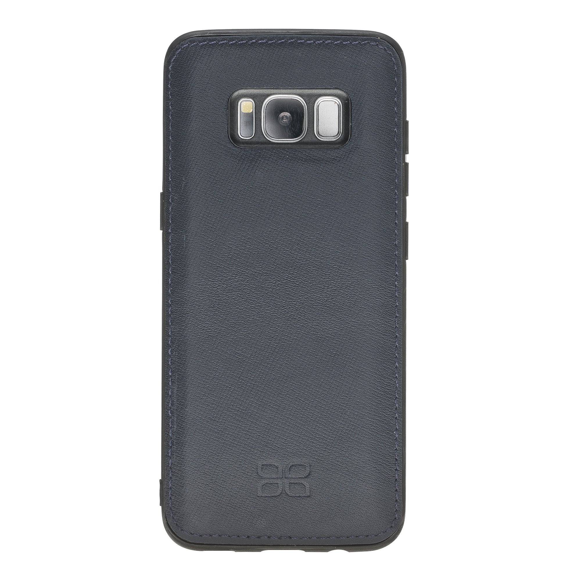 Magnetische abnehmbare Leder Geldbörse für Samsung S8 Plus - Saffiano Navy Blue