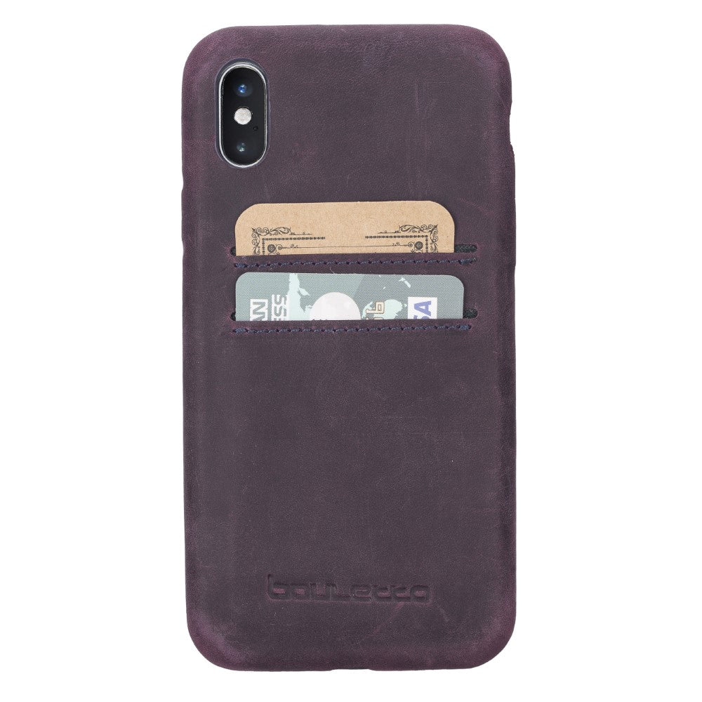 Apple iPhone X Serie Leder-Ultra-Cover mit Kreditkartenfächern