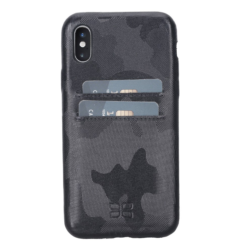 Apple iPhone X Serie Leder-Ultra-Cover mit Kreditkartenfächern