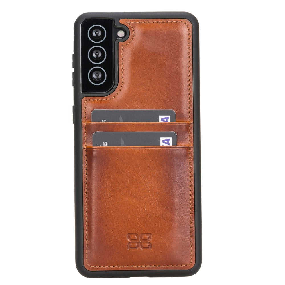 Samsung Galaxy S21 Serie Bouletta Flex Cover Lederhülle mit Kartenhalter
