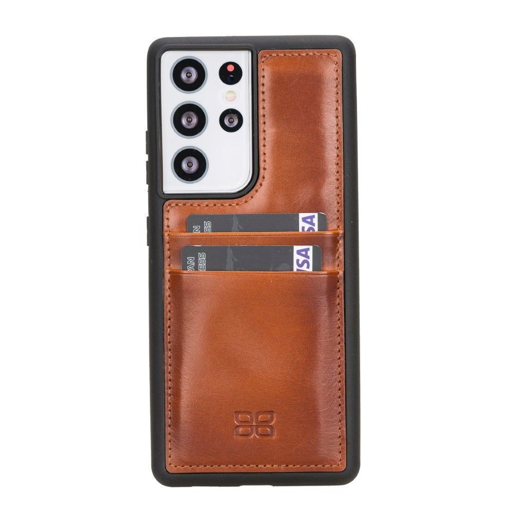 Samsung Galaxy S21 Serie Bouletta Flex Cover Lederhülle mit Kartenhalter