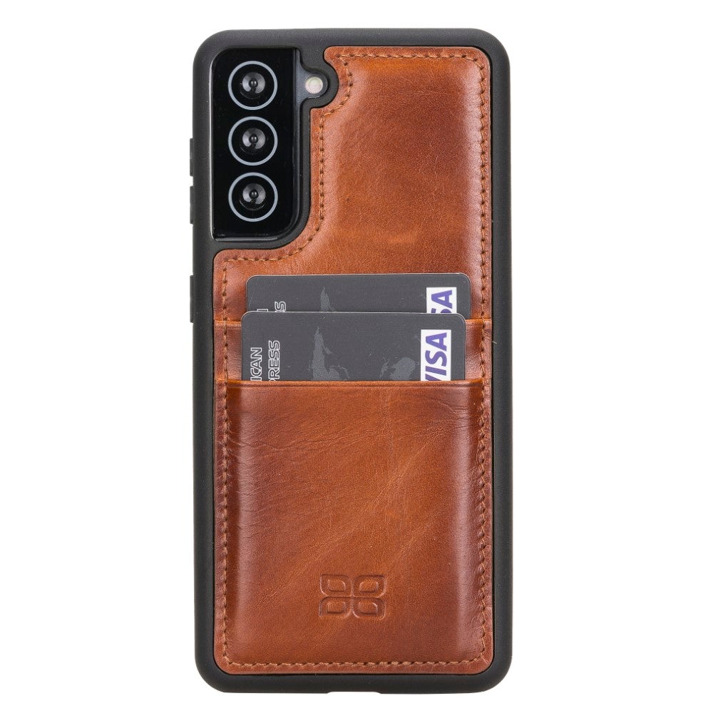 Samsung Galaxy S21 Serie Bouletta Flex Cover Lederhülle mit Kartenhalter