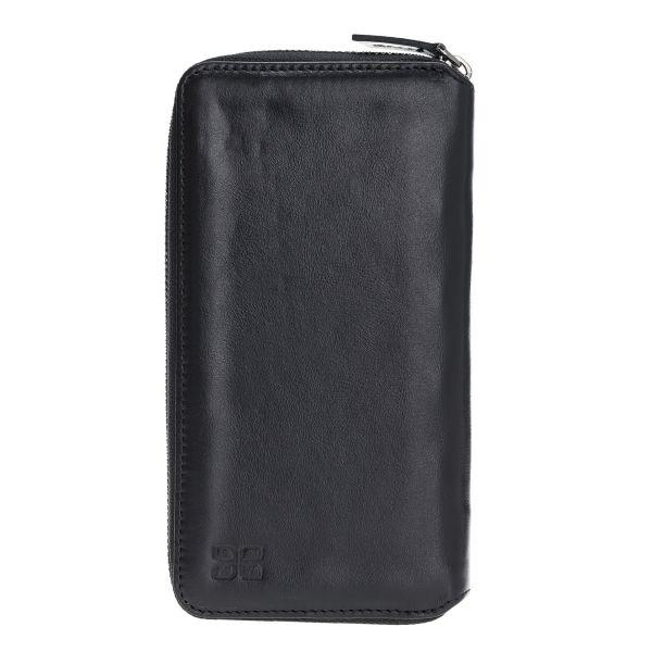 Samsung Galaxy Note 10 Pouch Magnetic Detachable Leather Wallet Case - Black