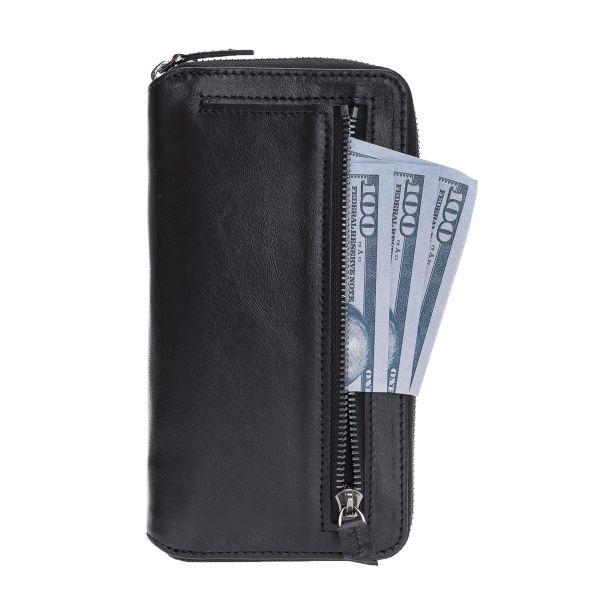 Samsung Galaxy Note 10 Pouch Magnetic Detachable Leather Wallet Case - Black