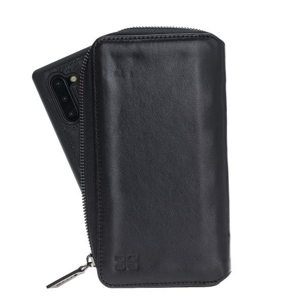 Samsung Galaxy Note 10 Pouch Magnetic Detachable Leather Wallet Case - Black