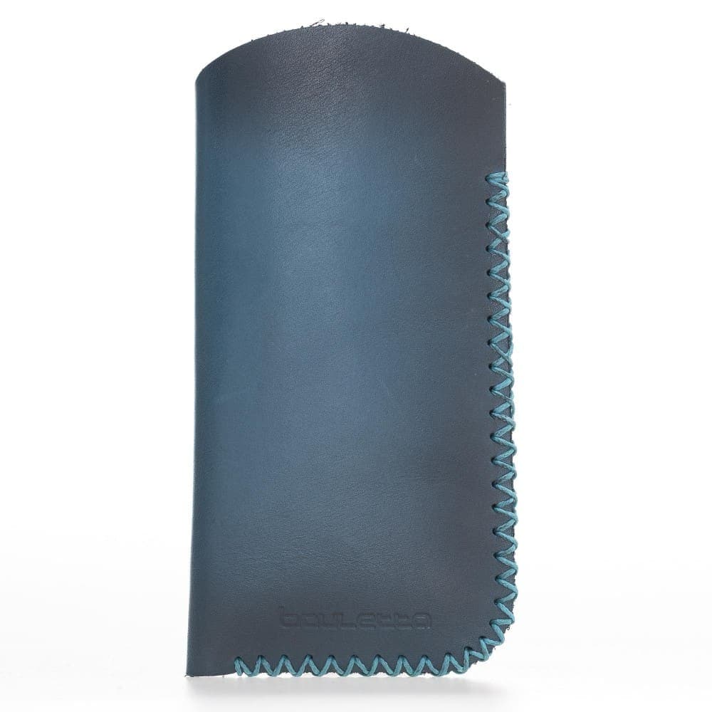 Accessories Genuine Leather Glasses Case - Burnt Blue Bouletta Shop