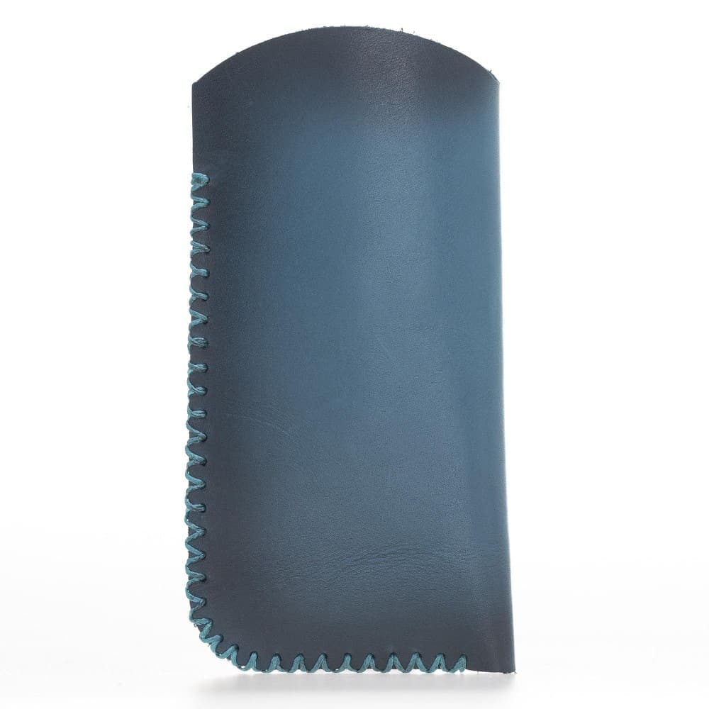 Accessories Genuine Leather Glasses Case - Burnt Blue Bouletta Shop