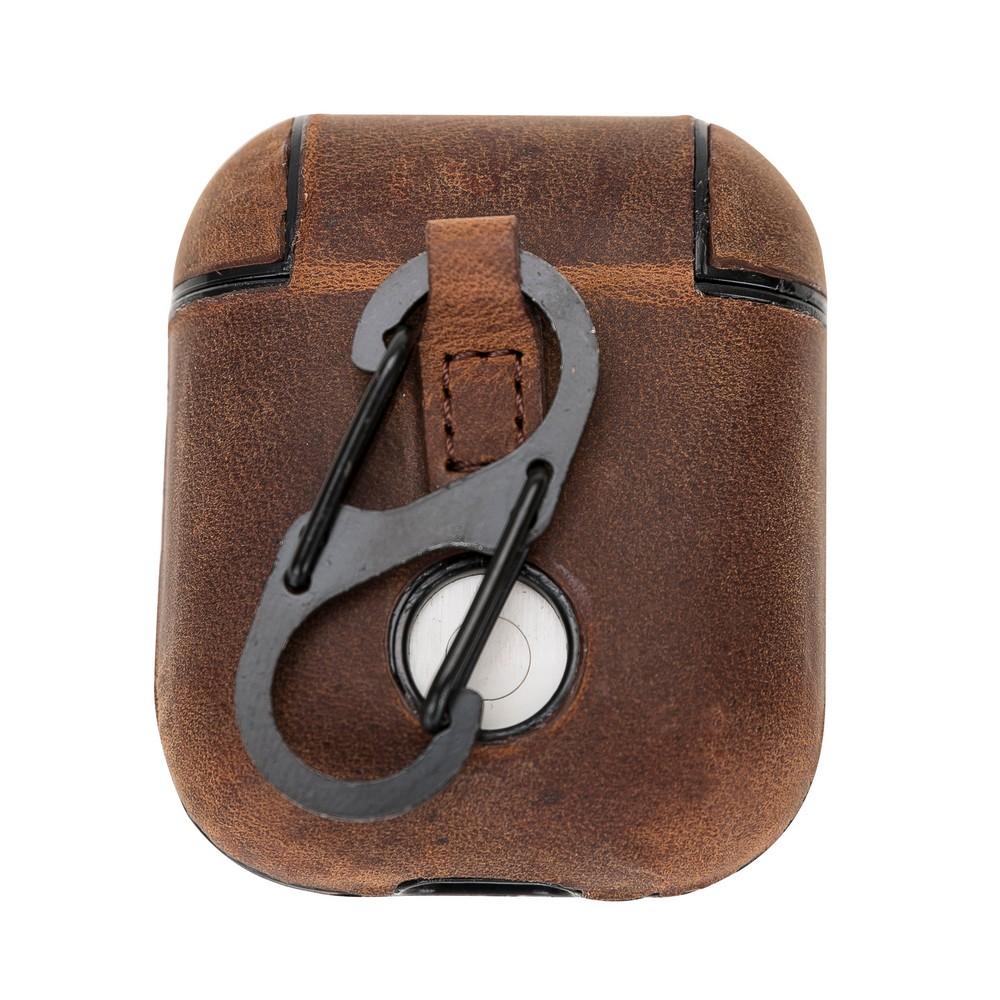 Accessories JUPP Hooked AirPods Leather Case - Antic Brown Bouletta Shop