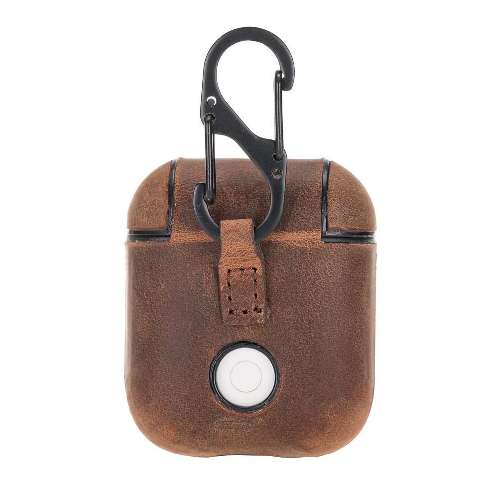 Accessories JUPP Hooked AirPods Leather Case - Antic Brown Bouletta Shop