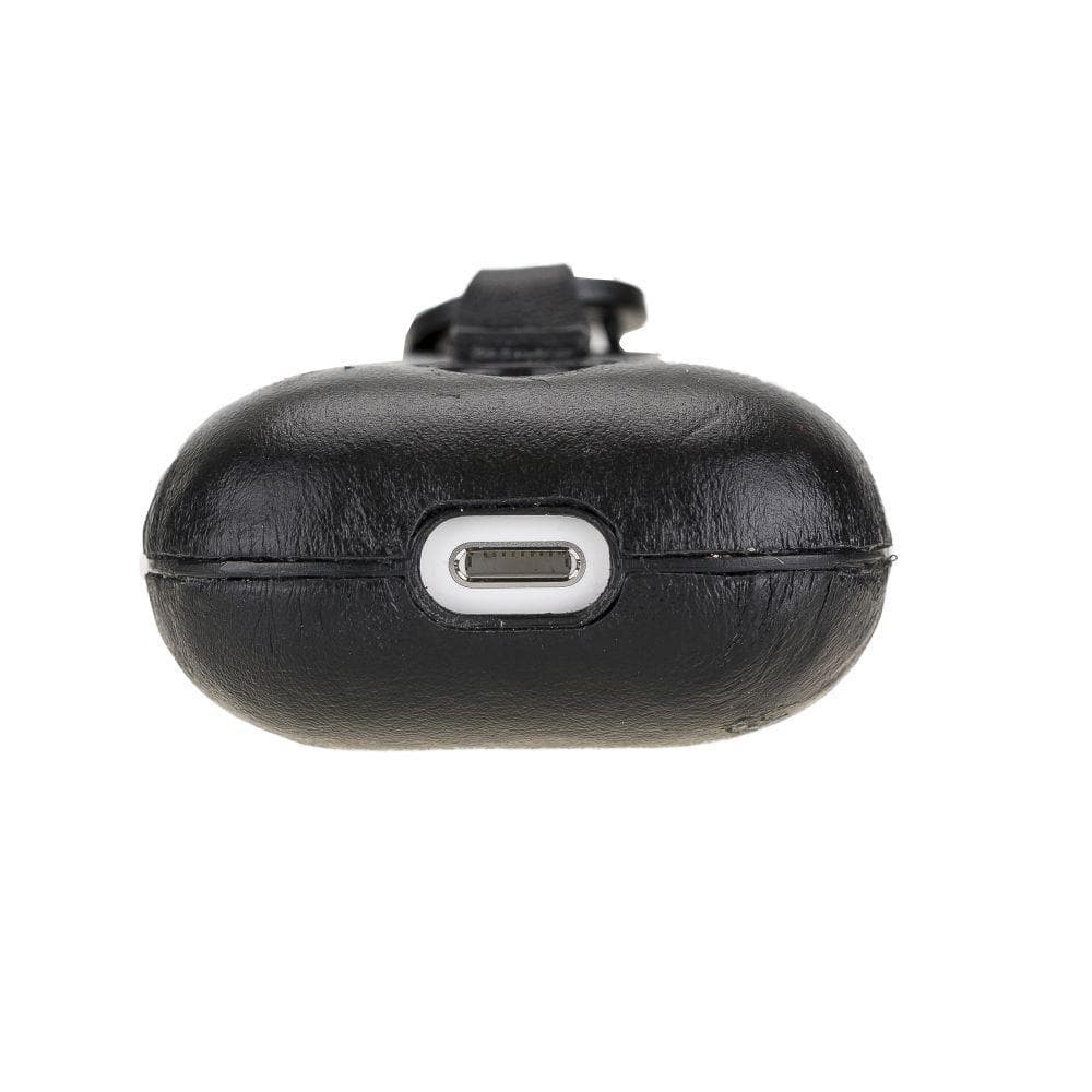 Accessories JUPP Hooked AirPods Leather Case - Rustic Black Bouletta Shop