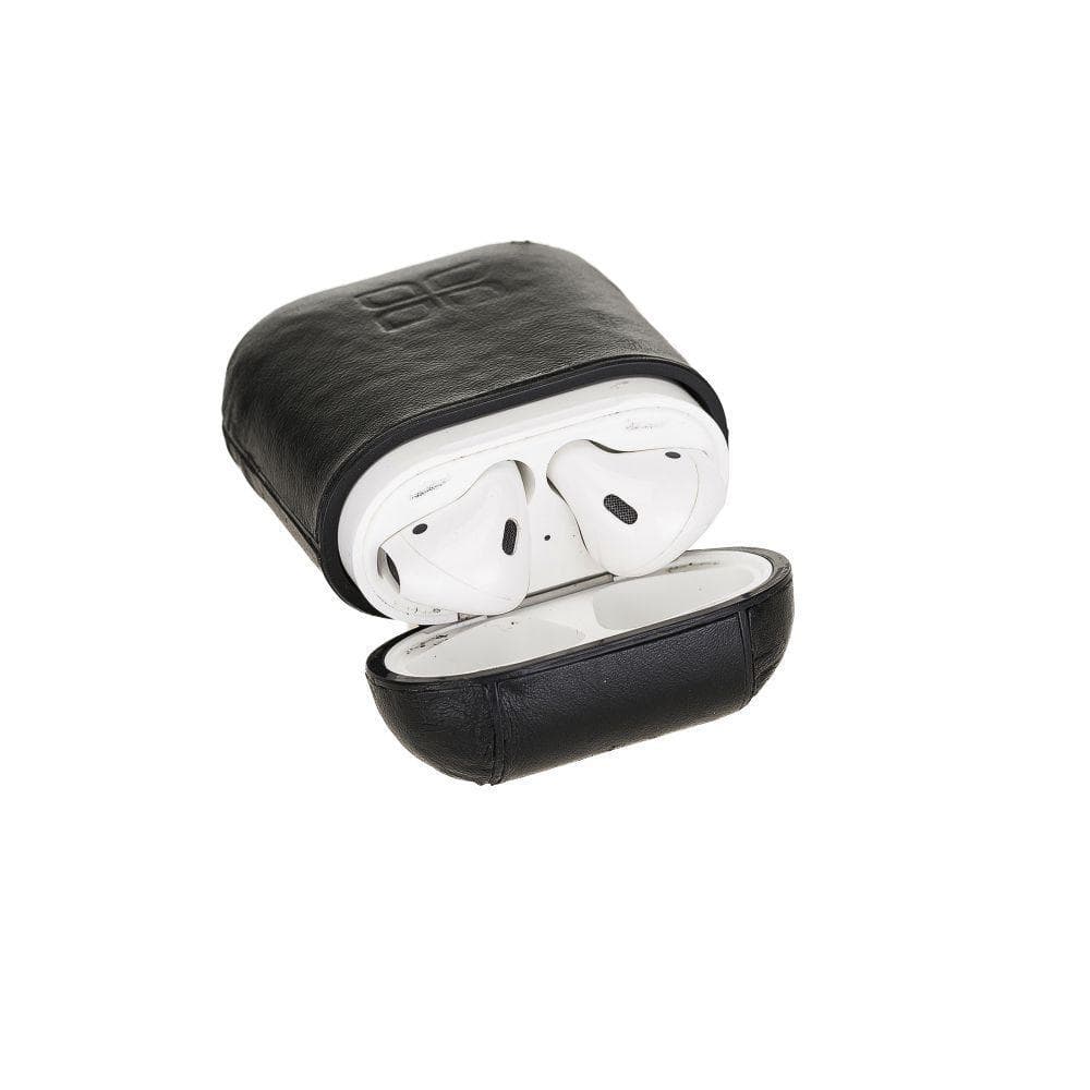 Accessories JUPP Hooked AirPods Leather Case - Rustic Black Bouletta Shop