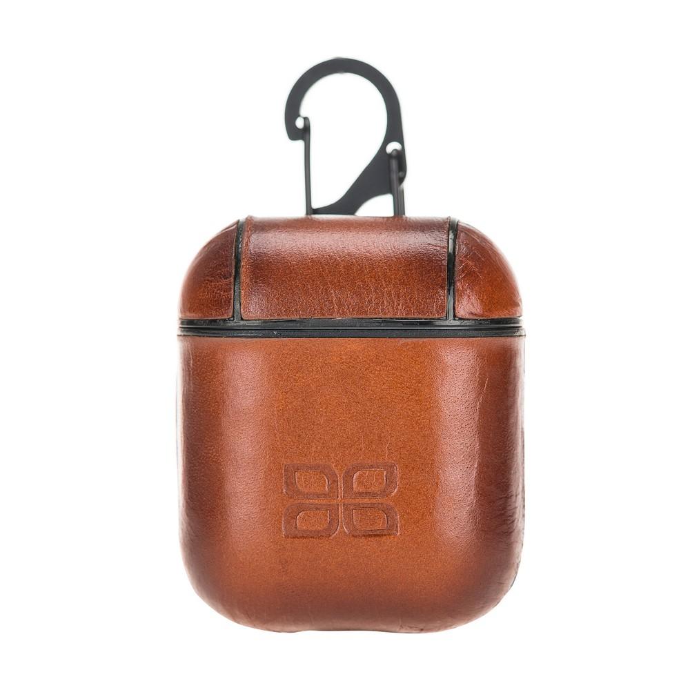 Accessories JUPP Hooked AirPods Leather Case - Rustic Tan with Effect Bouletta Shop
