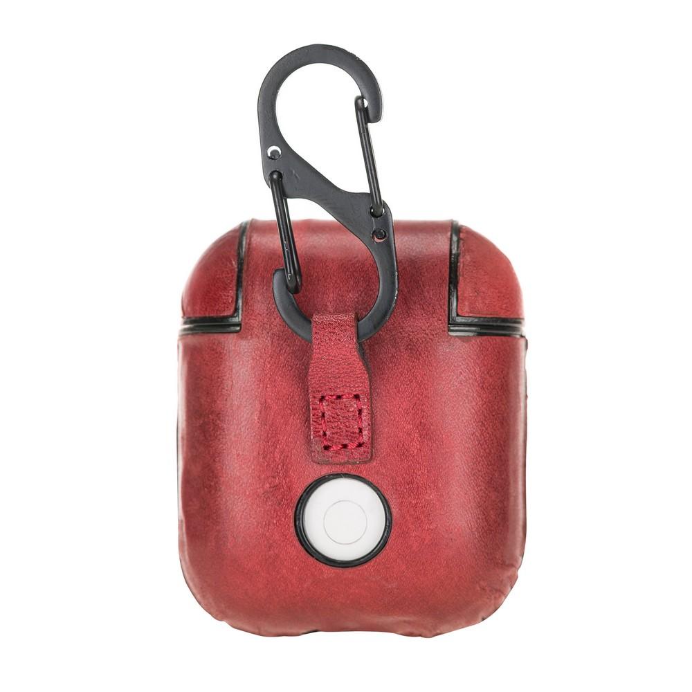 Accessories JUPP Hooked AirPods Leather Case - Vegetal Burnished Red Bouletta Shop