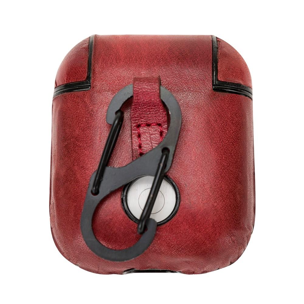 Accessories JUPP Hooked AirPods Leather Case - Vegetal Burnished Red Bouletta Shop