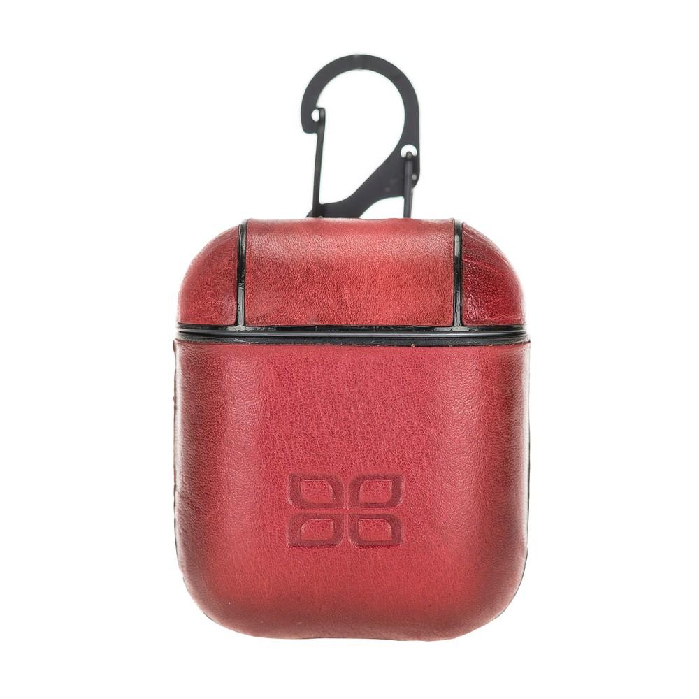 Accessories JUPP Hooked AirPods Leather Case - Vegetal Burnished Red Bouletta Shop