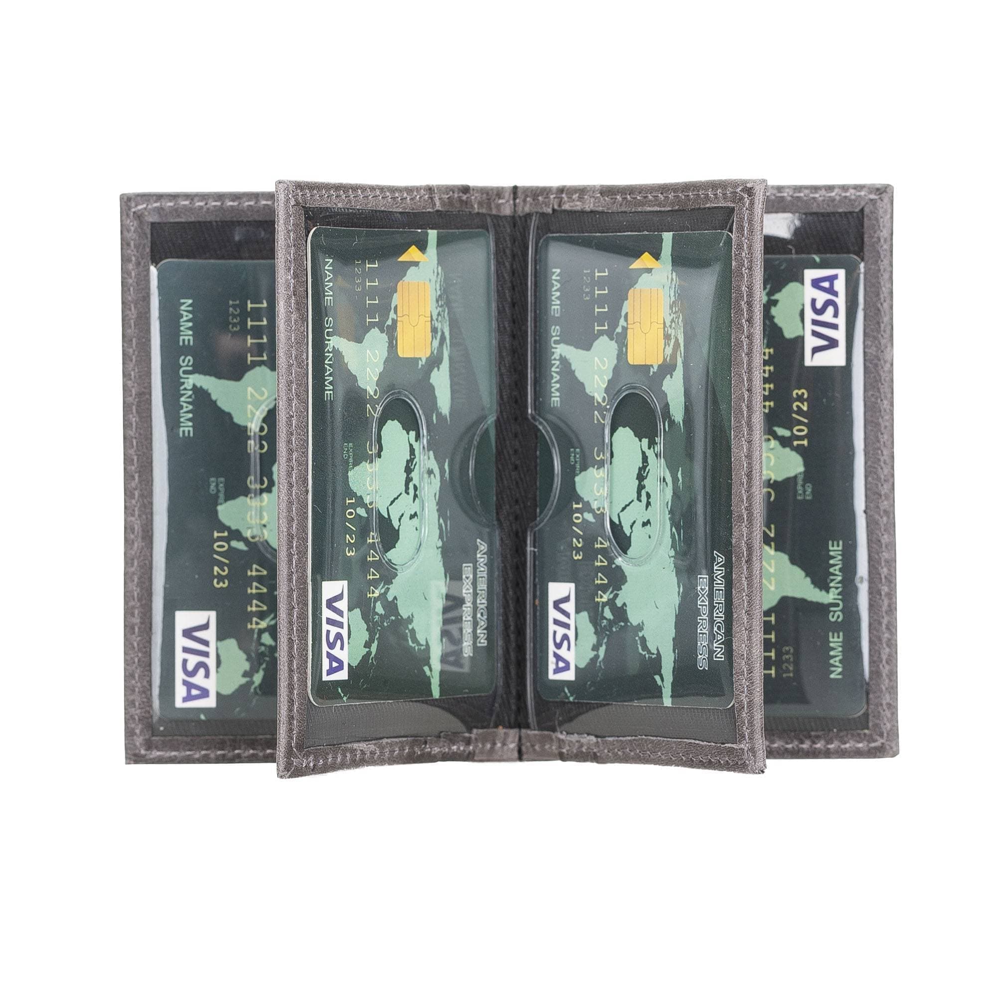 Andy Leather Card Holder Tiguan Grey Bouletta Shop