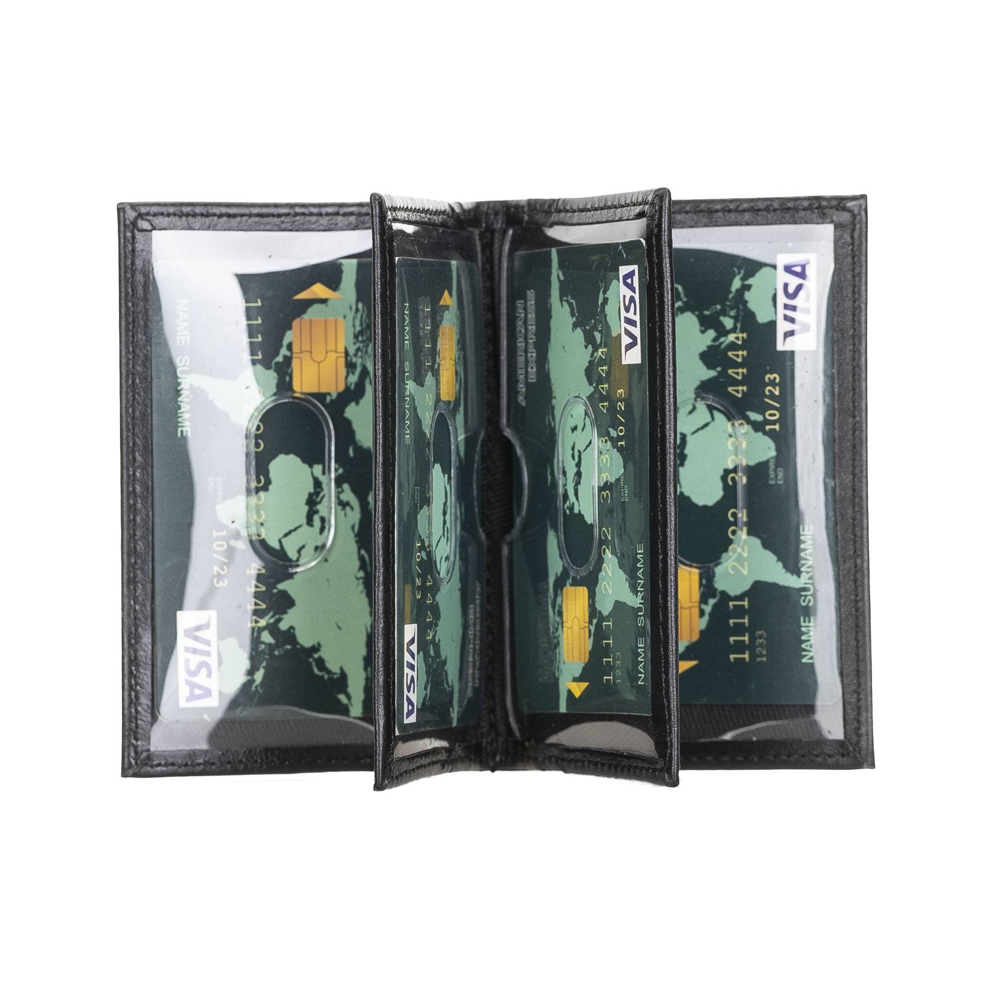 Andy Leather Card Holder Rustic Black Bouletta Shop