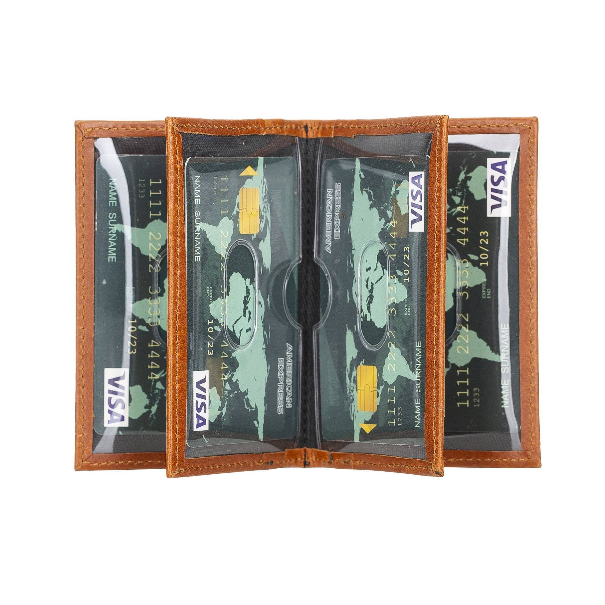 Andy Leather Card Holder Rustic Tan Bouletta Shop