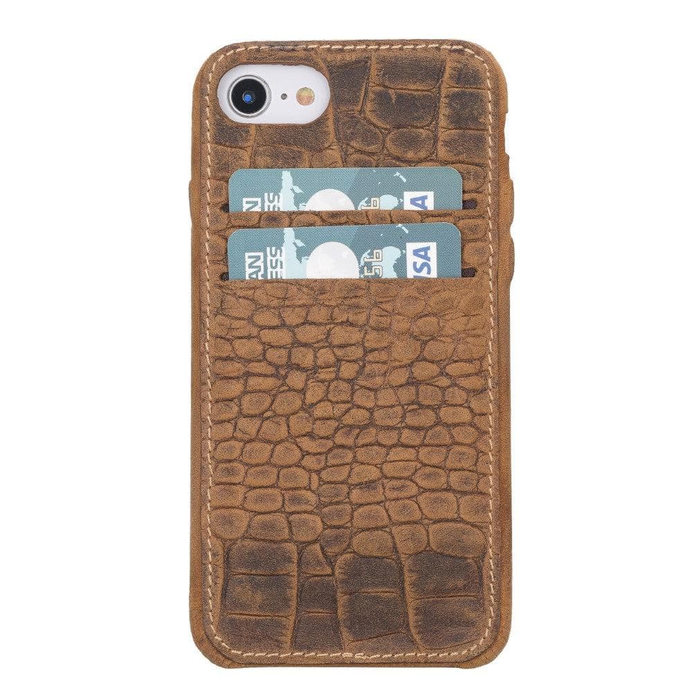 Apple iPhone 8 Series Full Cover With Card Holder iPhone 8 / Dragon Brown Bouletta LTD