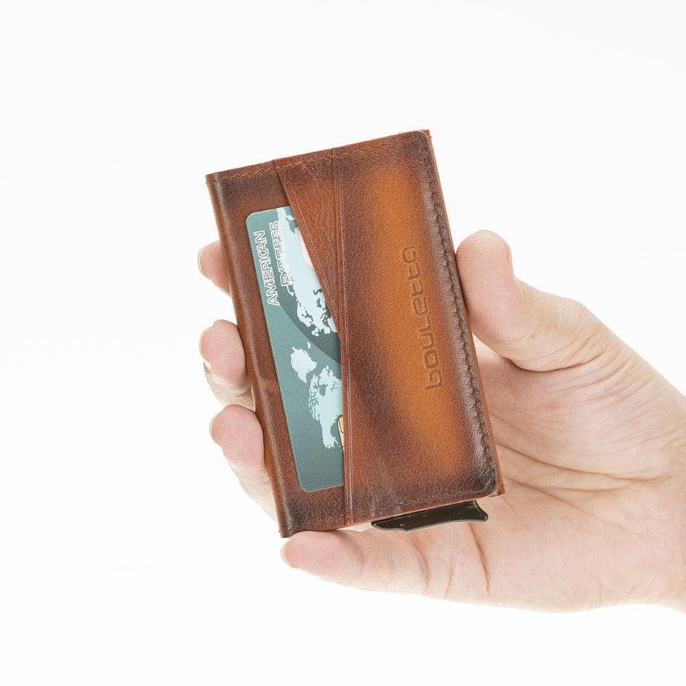 Austin Leather Mechanical Card Holder Bouletta