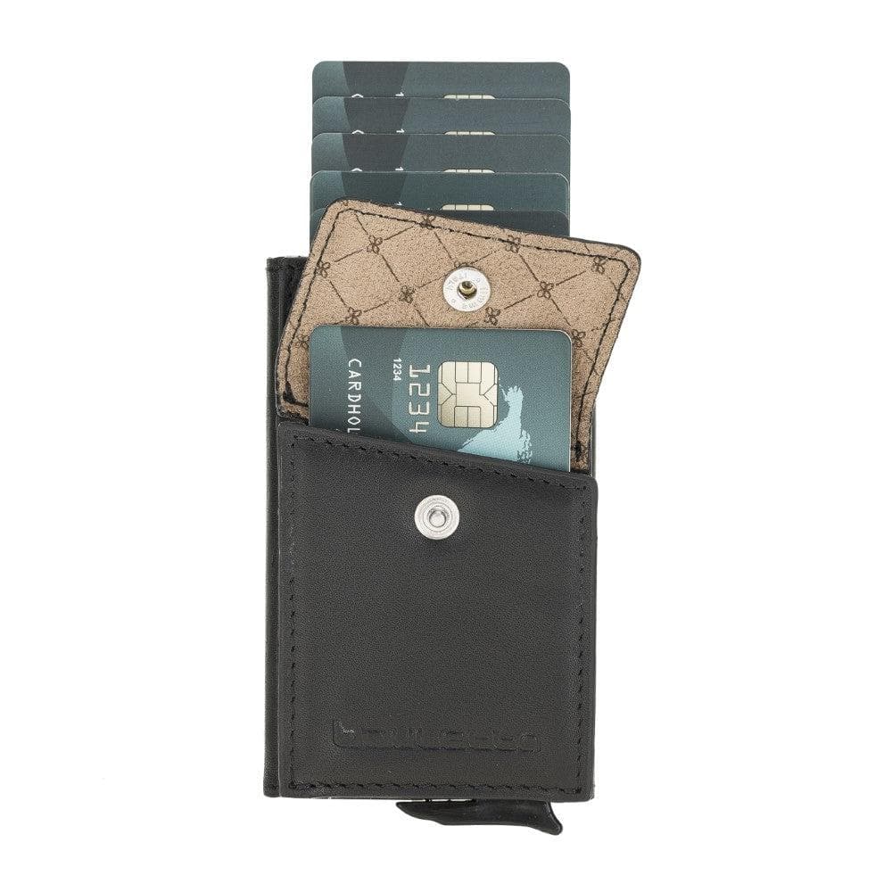 Austin Leather Mechanical Coin Card Holder Bouletta
