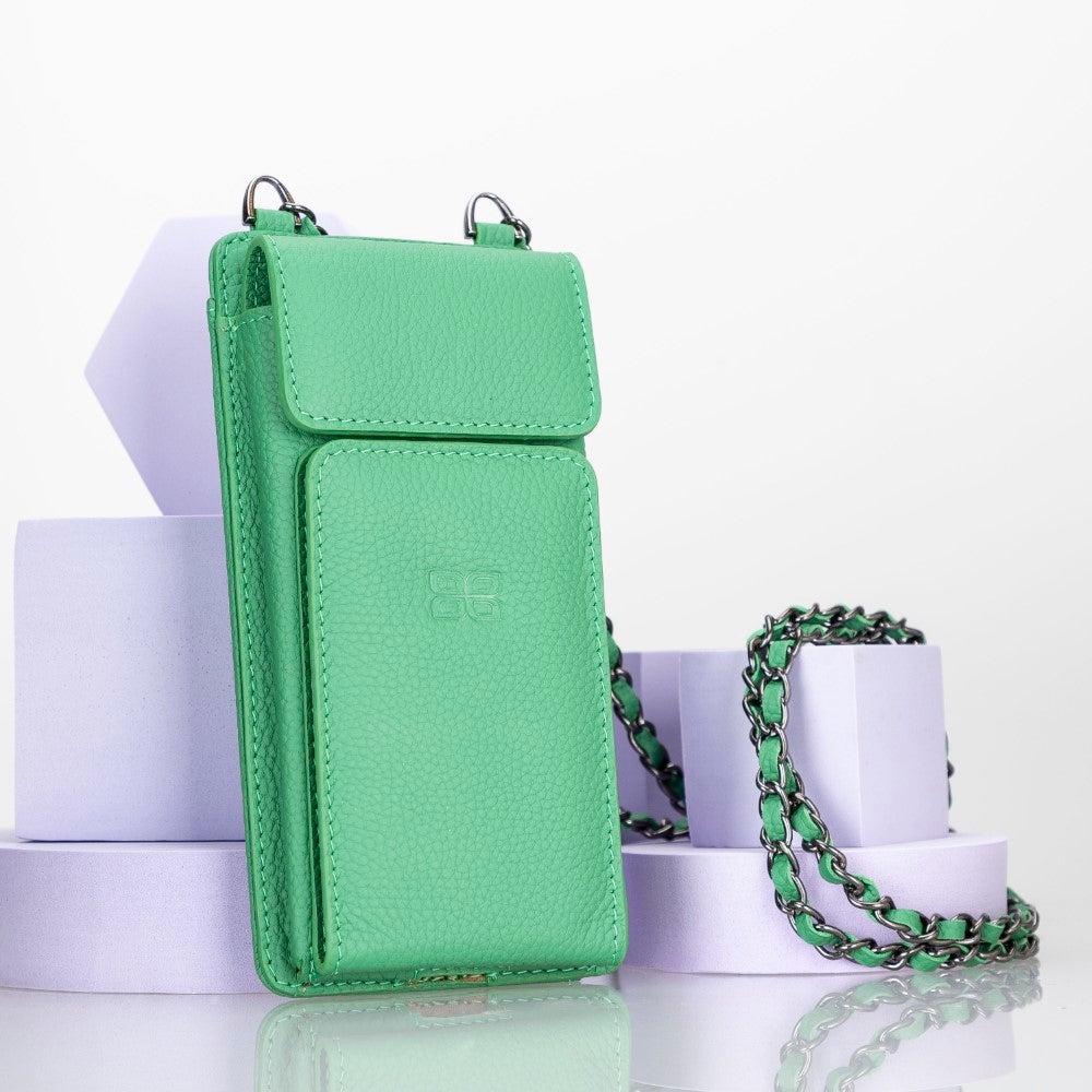 Avjin Echtleder Handytasche bis zu 6,9" mit Schulterriemen