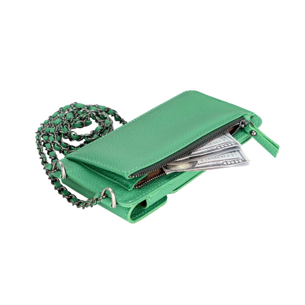 Avjin Echtleder Handytasche bis zu 6,9" mit Schulterriemen