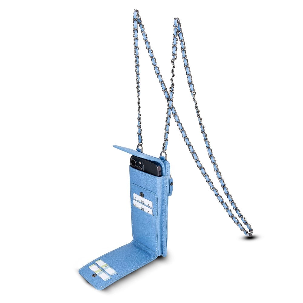 Avjin Echtleder Handytasche bis zu 6,9" mit Schulterriemen