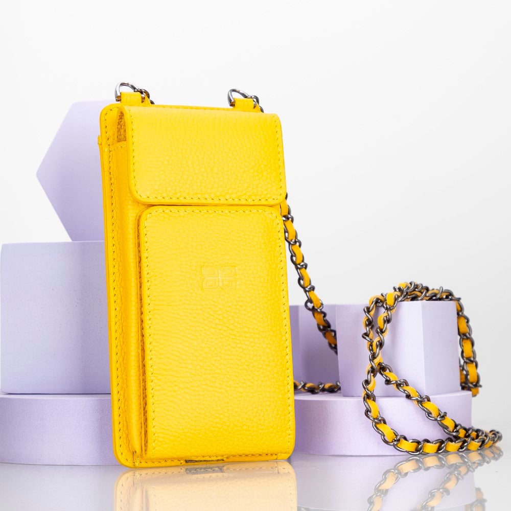 Avjin Echtleder Handytasche bis zu 6,9" mit Schulterriemen