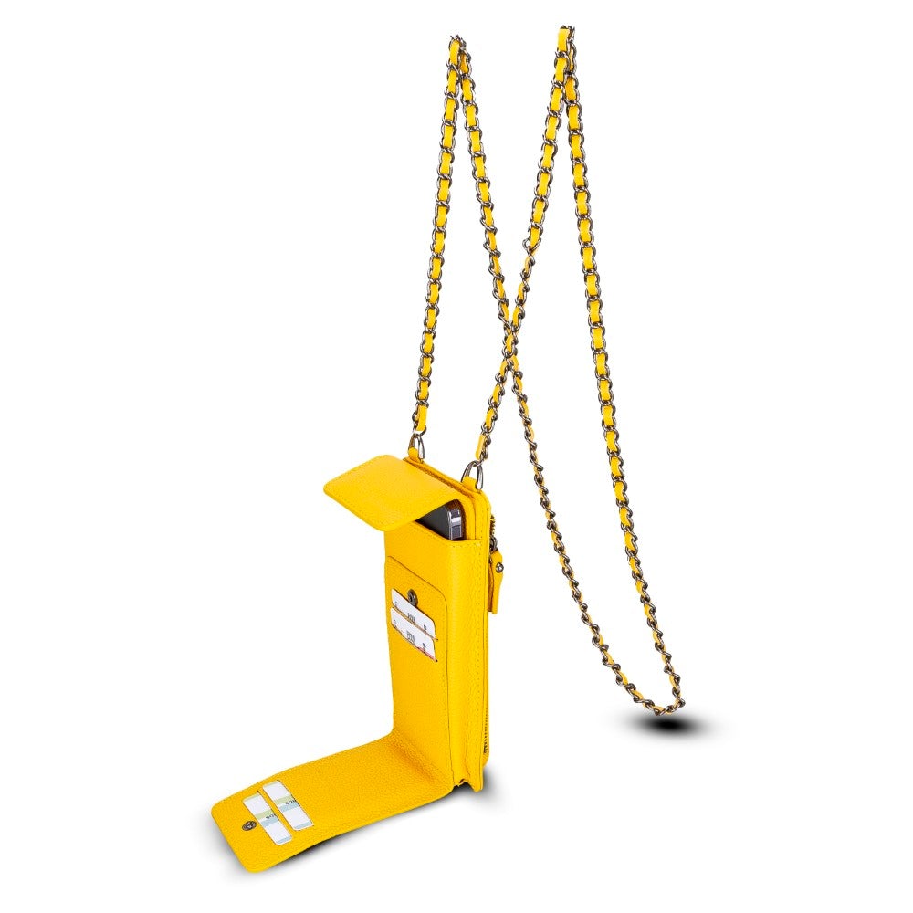 Avjin Echtleder Handytasche bis zu 6,9" mit Schulterriemen