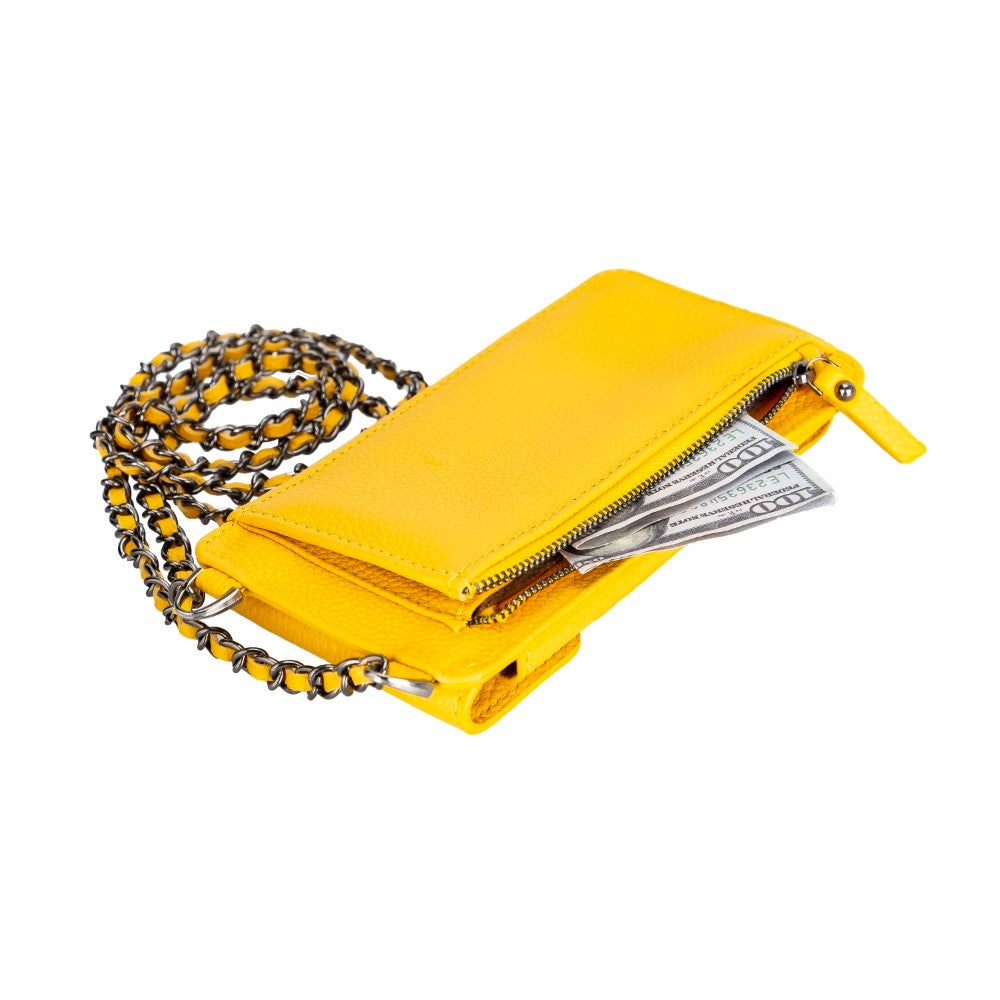 Avjin Echtleder Handytasche bis zu 6,9" mit Schulterriemen