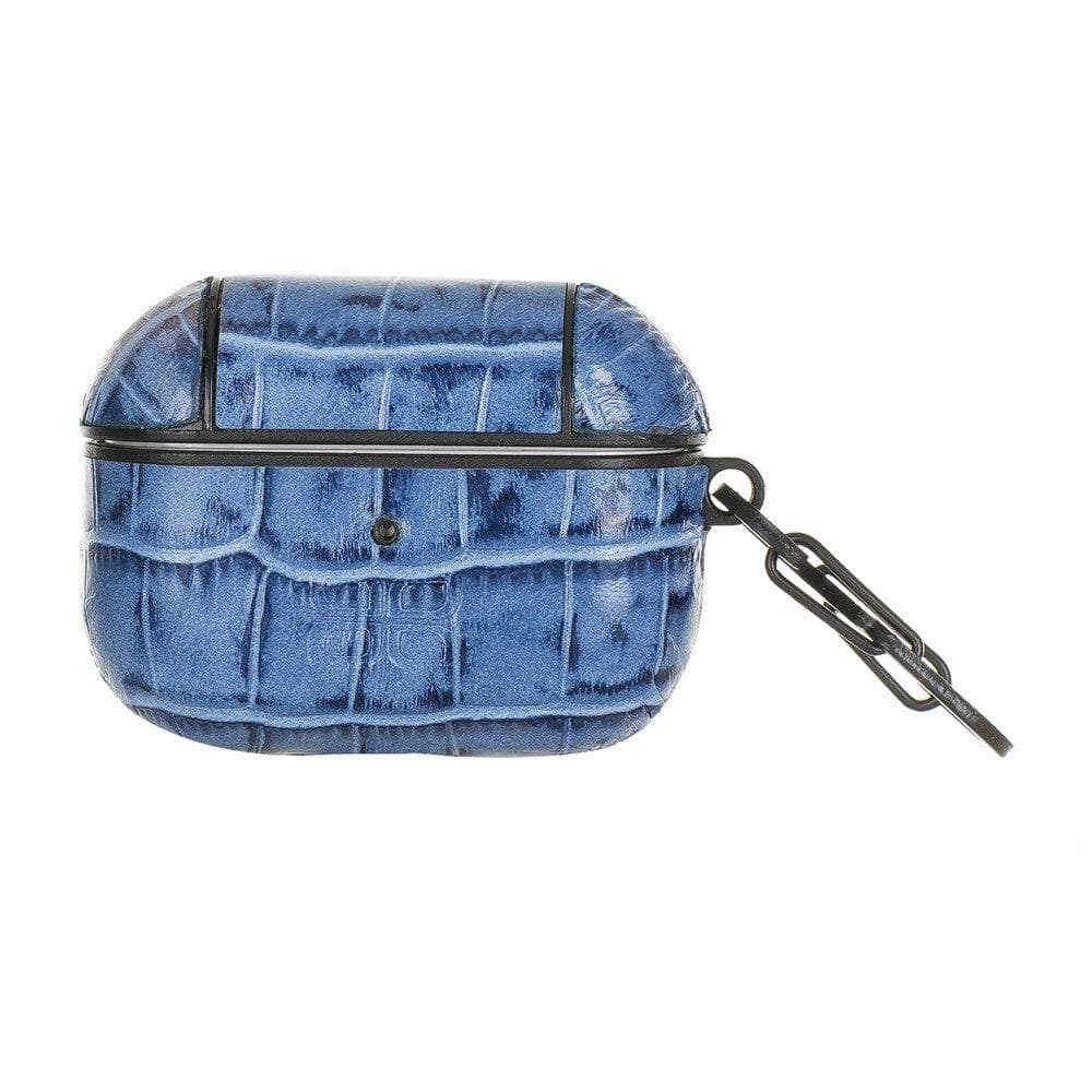 Bouletta Jupp Hooked Pro Genuine Leather Case for Apple AirPods 2rd and 1st Generation Croco Blue Bouletta LTD