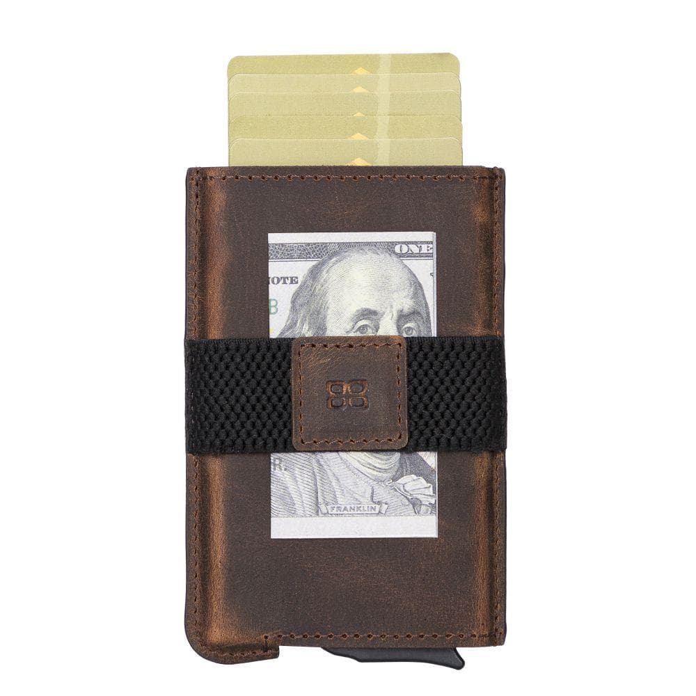 Thomson Leather Card Holder Antic Brown Bouletta Shop