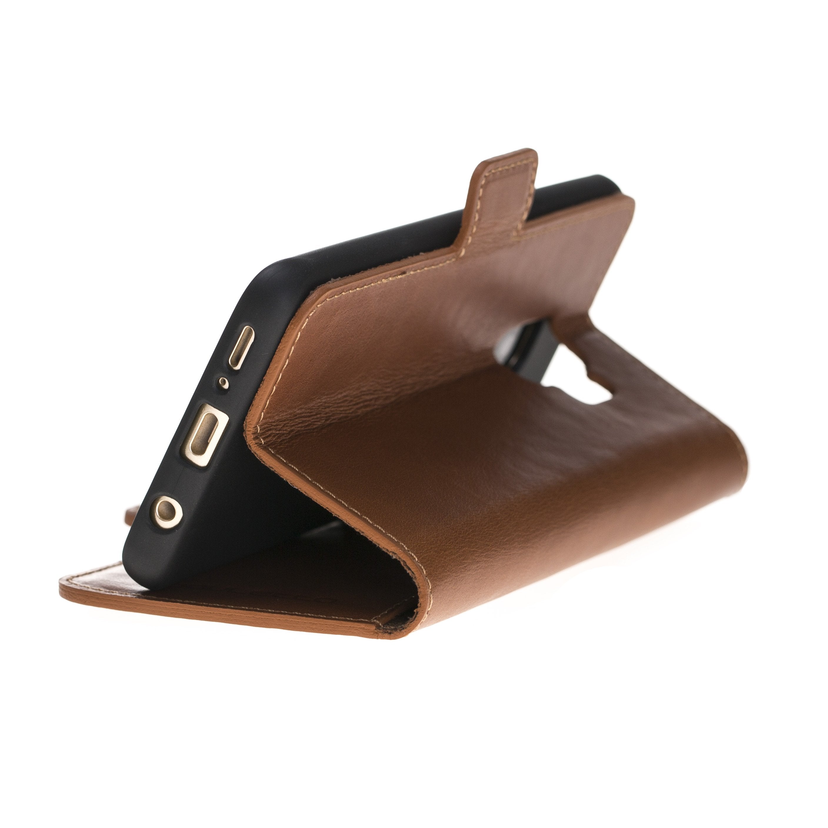 Geldbörse Ledertasche New Edition mit ID - Slot für Samsung Galaxy S9 - Rustic Tan