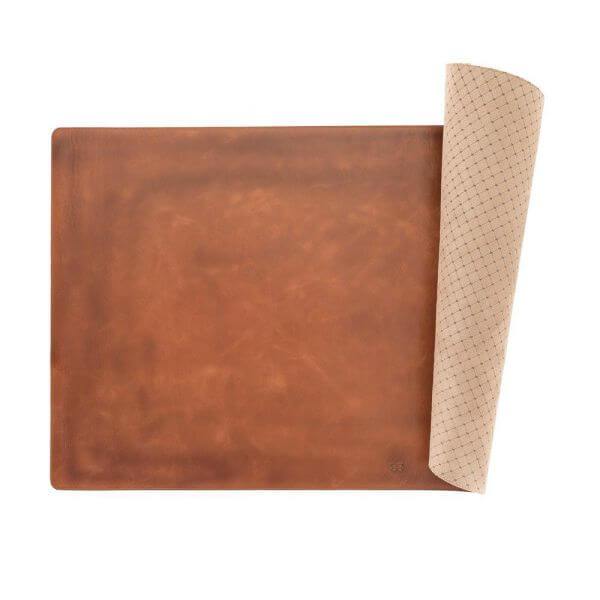 Desk Mat Leather Desk Mat & Pad RST2EF - Rustic Tan with Effect Bouletta Shop