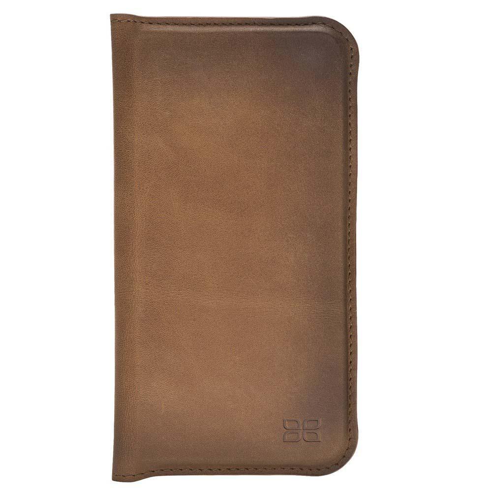 Leder Universal Clutch Wallet Case bis zu 5,7 Zoll Telefone - Rustikal brüniert braun