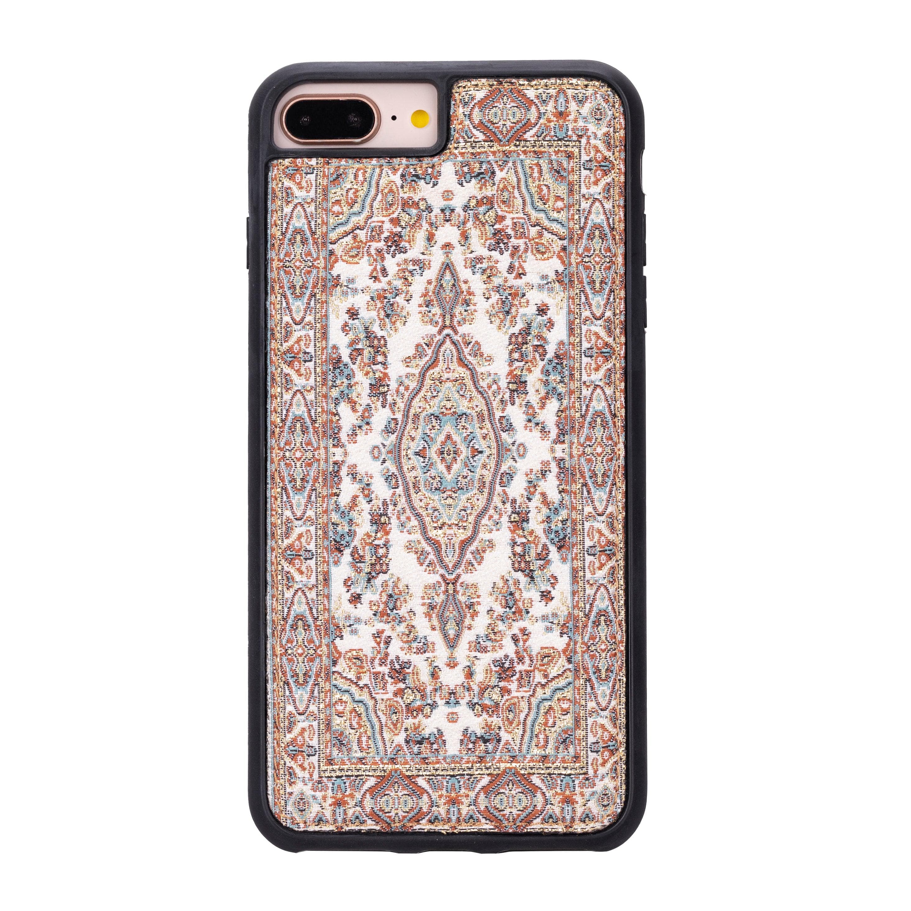 Flexible Genuine Leather Back Cover for Apple iPhone 7 Series iPhone 7 Plus / Motif White / Leather Bouletta LTD