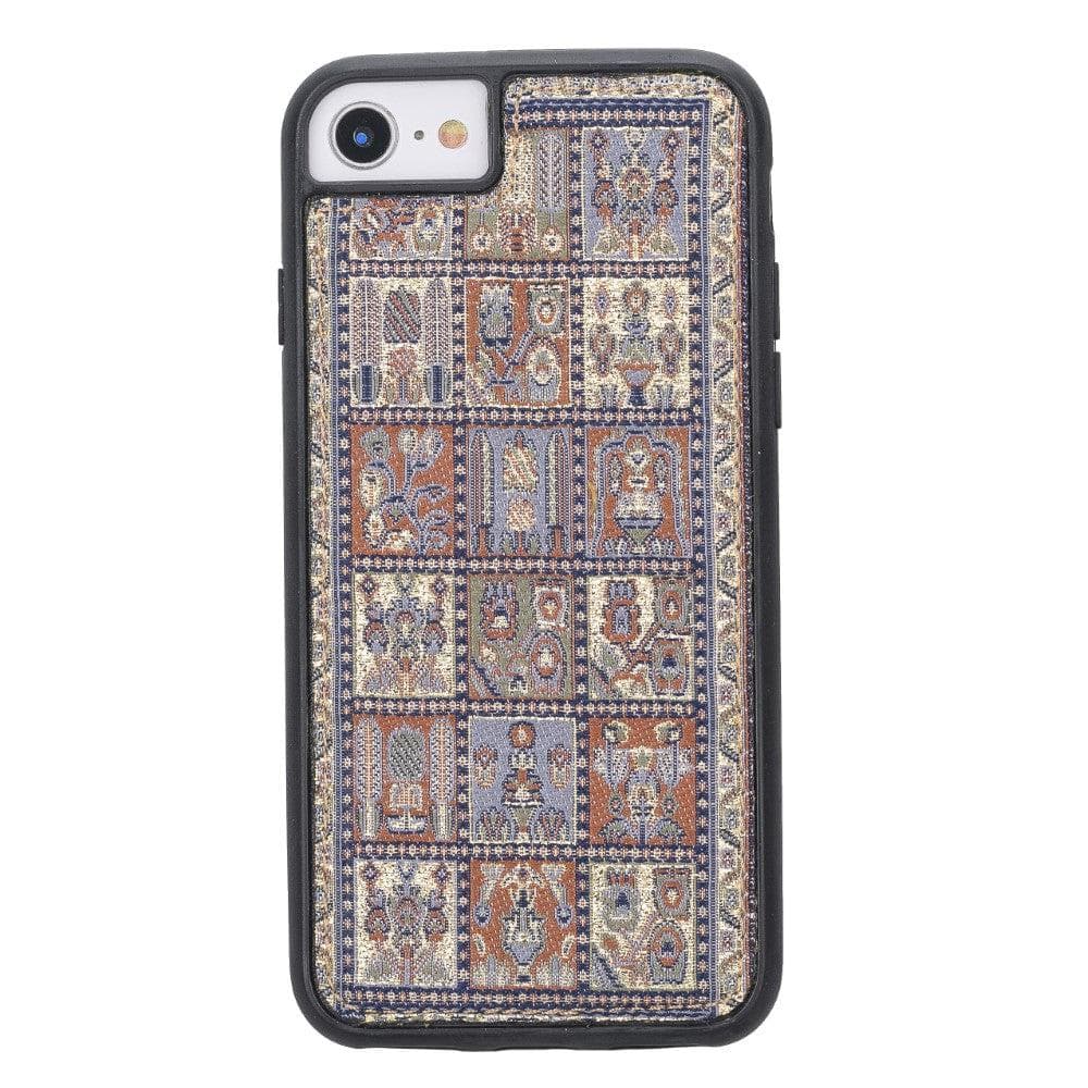 Flexible Genuine Leather Back Cover for Apple iPhone 8 Series iPhone 8 / Motif Brown Bouletta LTD