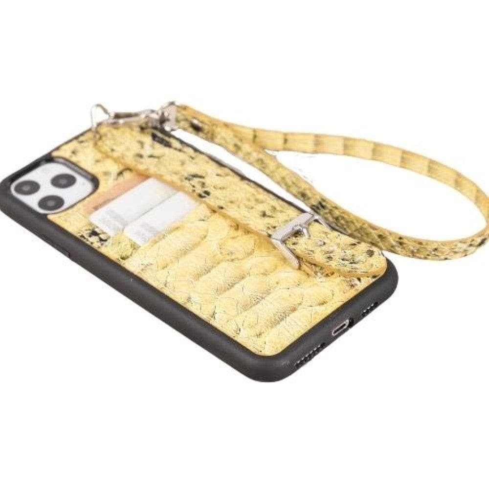 Flexible Leather Back Cover with Hand Strap for iPhone 11 Series Bouletta LTD