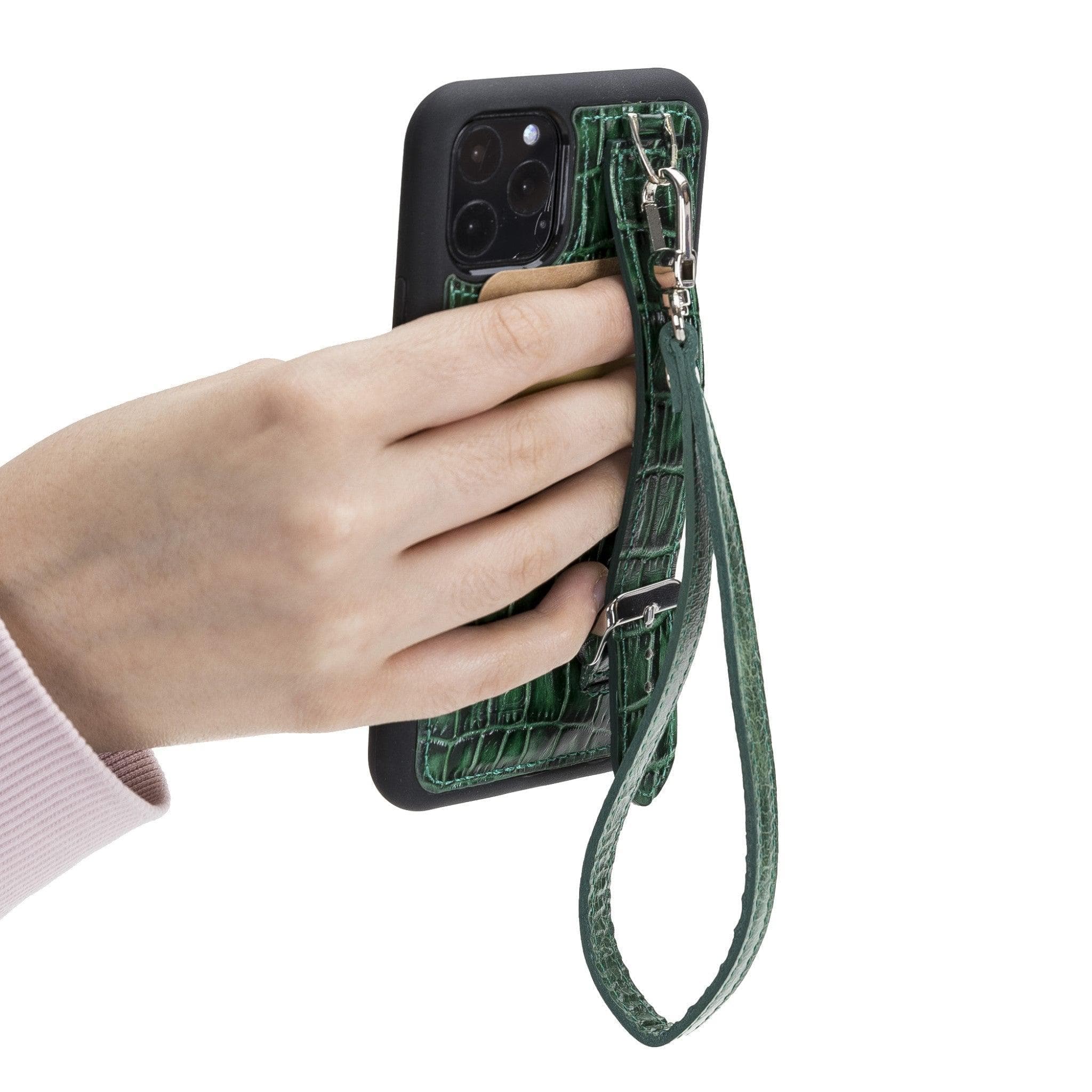 Flexible Leather Back Cover with Hand Strap for iPhone X Series Bouletta LTD