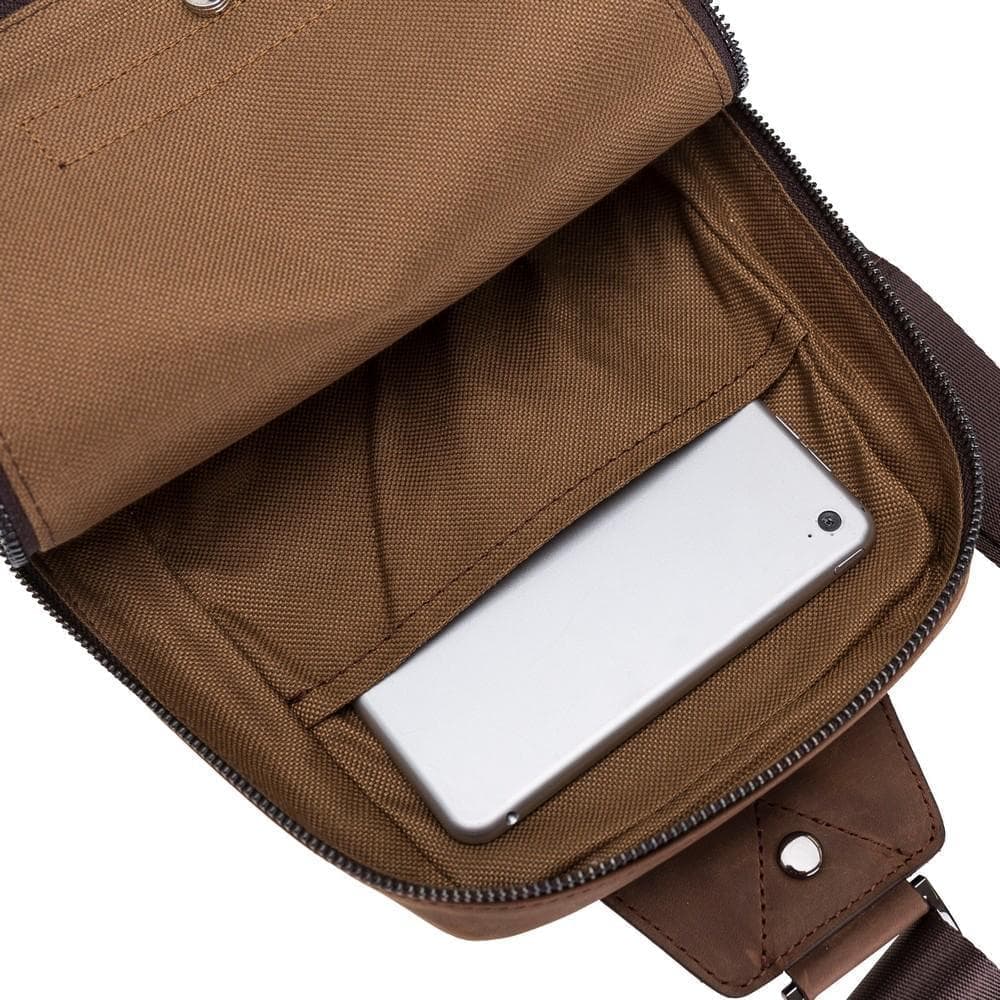 Priene Crossbody Style Genuine Leather Bag for Women's and Men's Bouletta LTD