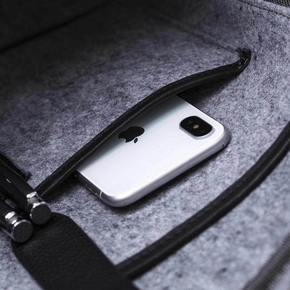 Laptop Sardis Leather Laptop Bag - Floater Black Bouletta Shop