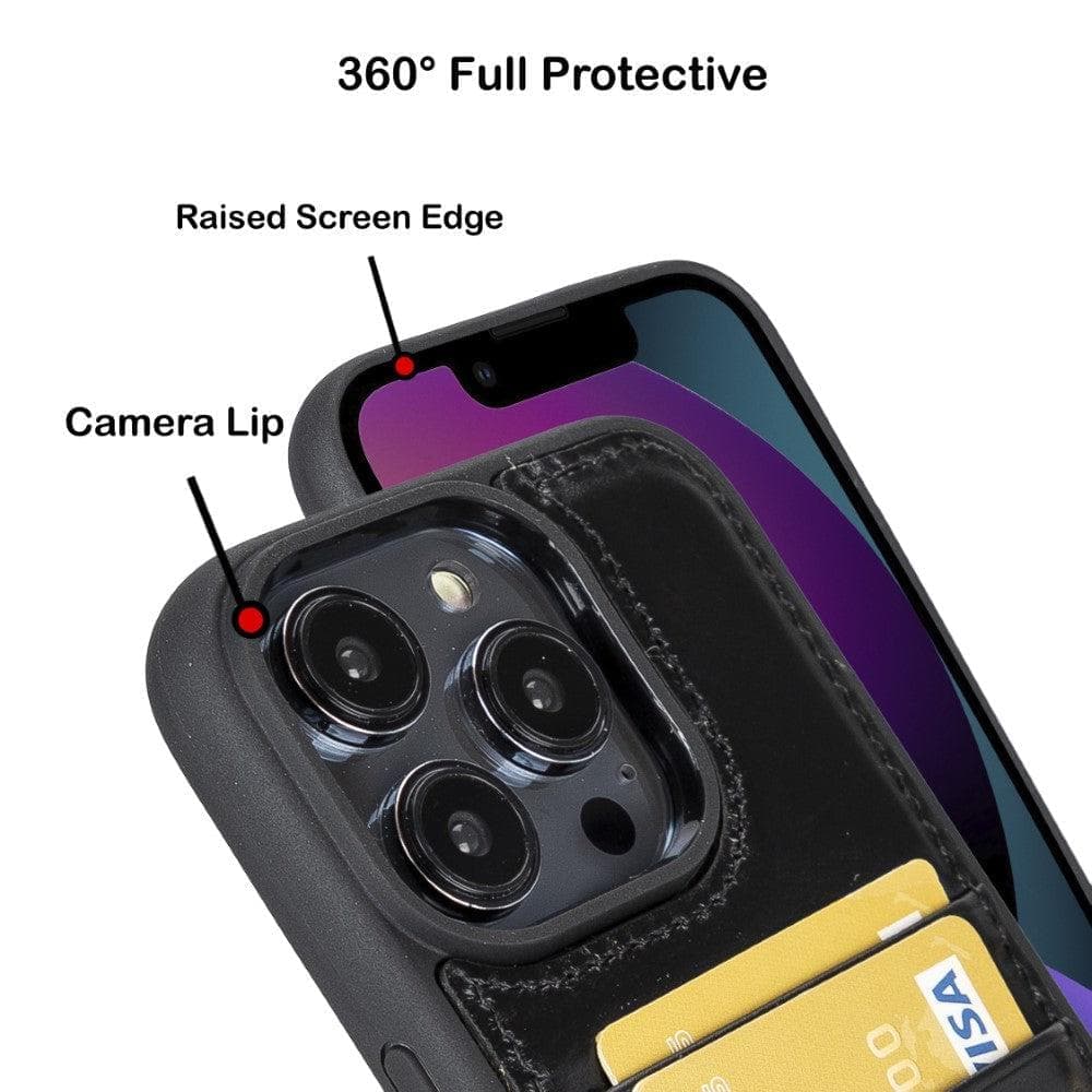 Leather Case for iPhone 15 Series with Card Holder Bouletta LTD